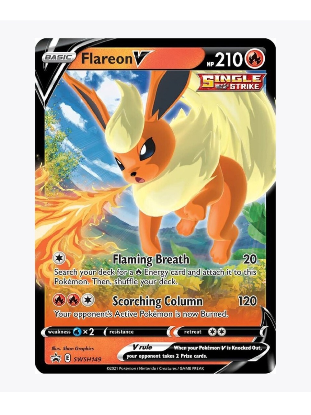 Flareon V SWSH149 Sword & Shield Promo Cards Pokemon Trading Card